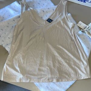 Champagne shimmery tank top